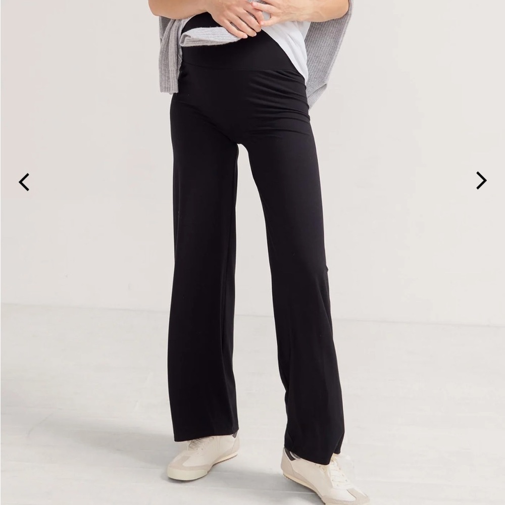 Hatch Black Wide-Leg Pants